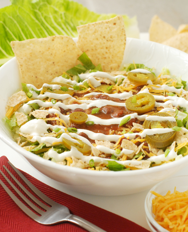 Vegetarian Chili Taco Salad With Jalapenos Alison s Allspice Vegetarian Chili Taco Salad With Jalapenos Alison s Allspice