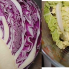 Double cabbage and peanut noodle salad