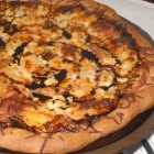 Peach Pizza with Blue Cheese and Balsamic Drizzle