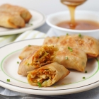 Asian Cabbage Baked Egg Rolls with Tempeh