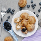 Cream Cheese Earl Grey Ebelskivers with Blueberries
