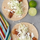 Spicy Blackened Fish Tacos with Lime Crema