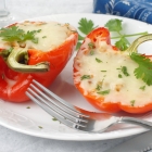 Spicy Hummus and Veggie Stuffed Peppers