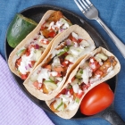 Tempeh Gyro Tacos with Cucumber Salsa