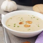 Creamy Garlic Potato Soup with 4 cloves per serving