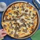 Roasted Garlic and Mushroom White Pizza