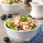 Broccoli and Olive Orzo Salad with Red Wine Vinaigrette