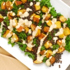 Golden Potato and Black Lentil Kale Salad