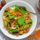 Spinach Salad with Sweet Chili Miso Dressing