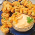 Grilled Shrimp with Creamy Cocktail Sauce (Marie Rose)