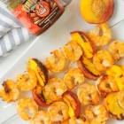 Ginger Peach Habanero Shrimp Kabobs