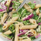 Garlicky Kale Caesar Pasta Salad