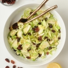 Lemony Brussels Sprouts and Cranberry Slaw