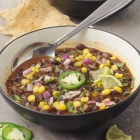 Vegetarian Black Bean Soup from dried beans