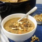 Creamy Cashew Wild Rice Soup with Mushrooms